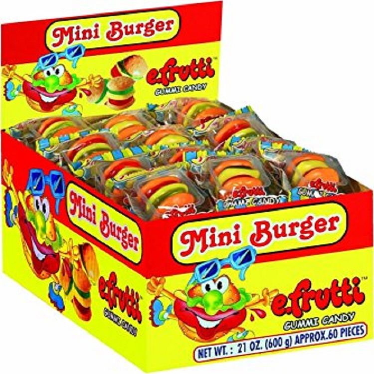 Gummi Hamburger 60 Count Box Gummy Candy